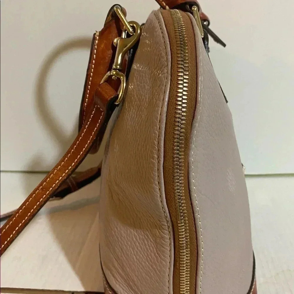 Dooney Bourke vintage grey leather satchel handbag - Picture 5 of 16